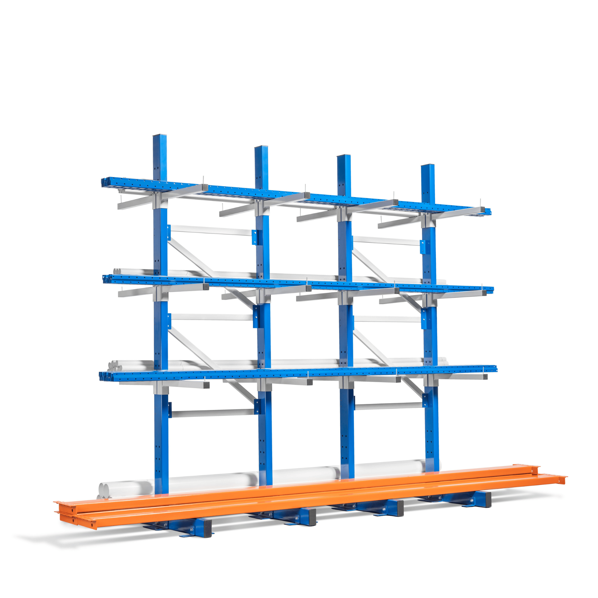 Rayonnage horizontal Cantilever Mi-Lourd C+ Double Face | 275 Kg/niveau