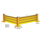 Poteau et lisse de protection W1 Départ et Suite