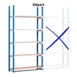 Rayonnage tubulaire Isorel bois ERUS PLUS | H2600mm - 300 Kg/niveau